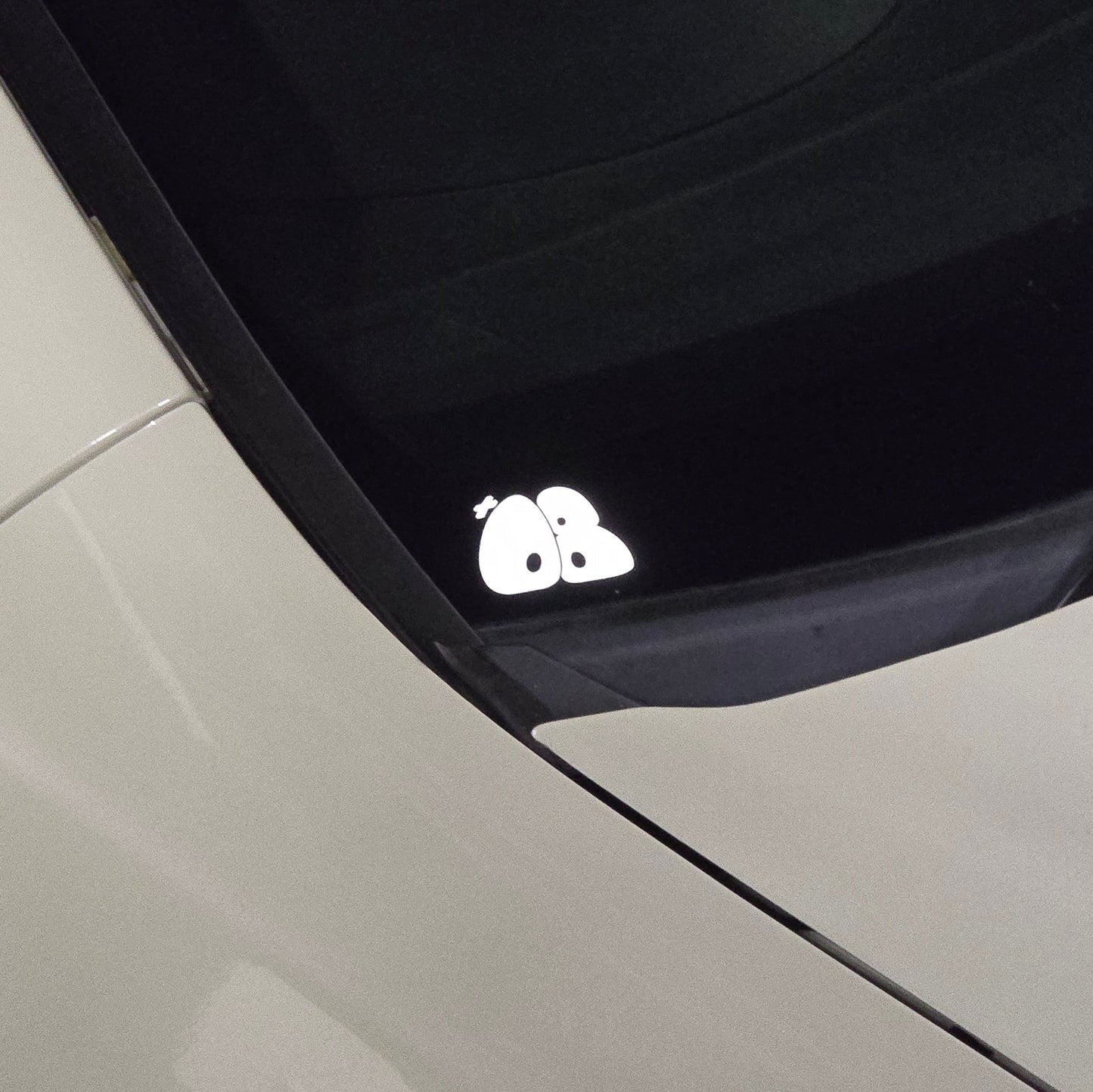 "+08" Bubble Logo Transfer Sticker