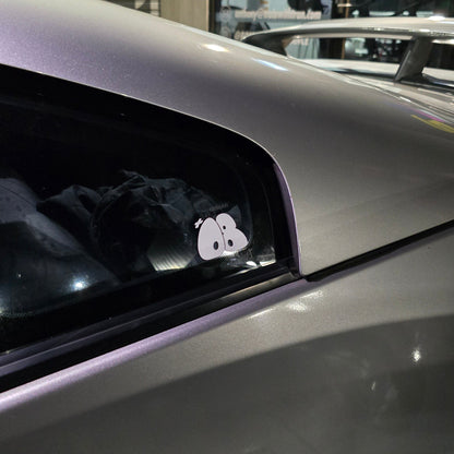 "+08" Bubble Logo Transfer Sticker