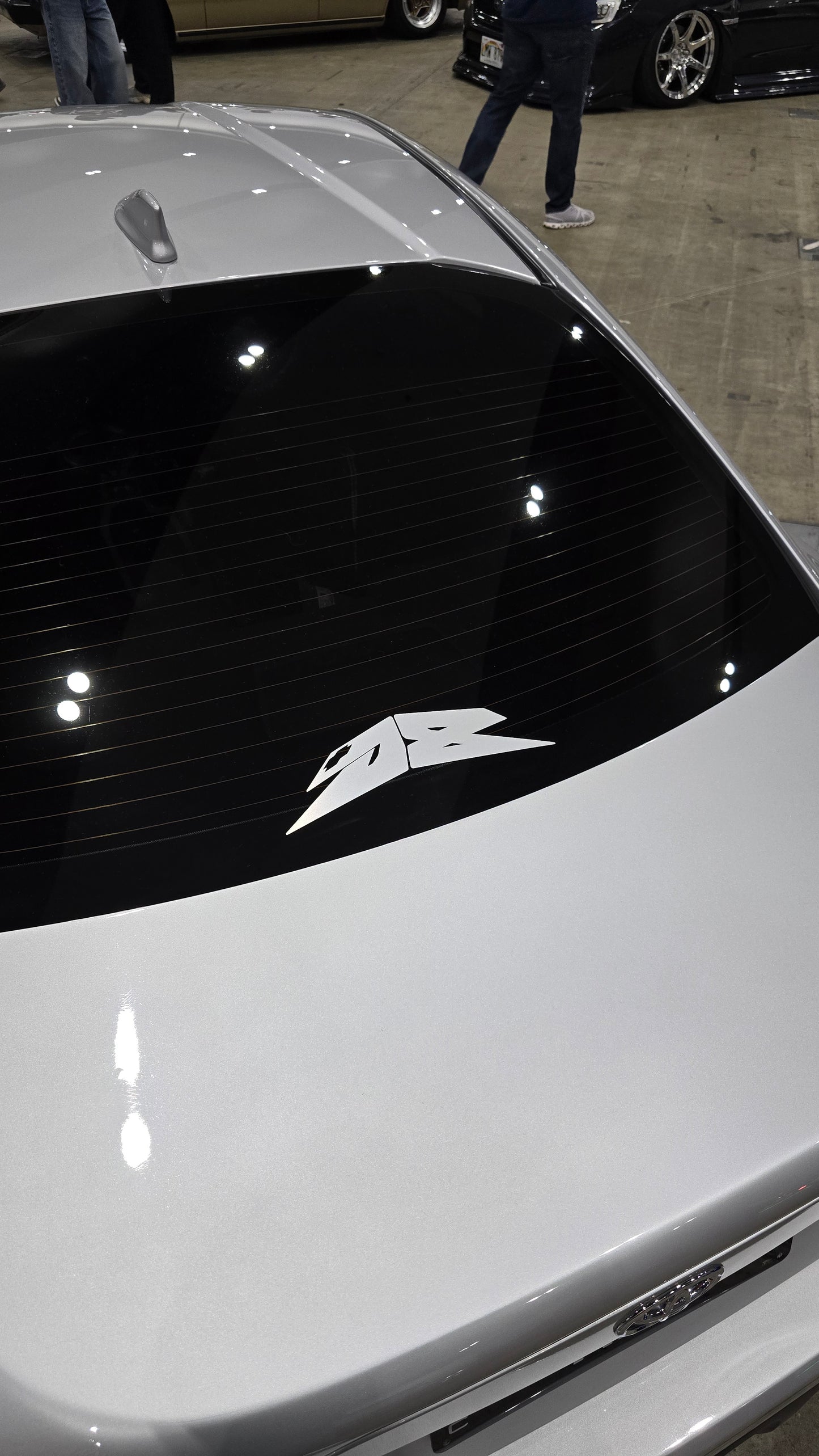 "+08" Graffiti Logo Banner Transfer Sticker