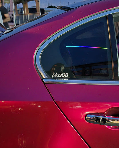 "plus08" Logo Transfer Sticker