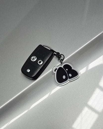 "+08" Bubble Logo Key Chain