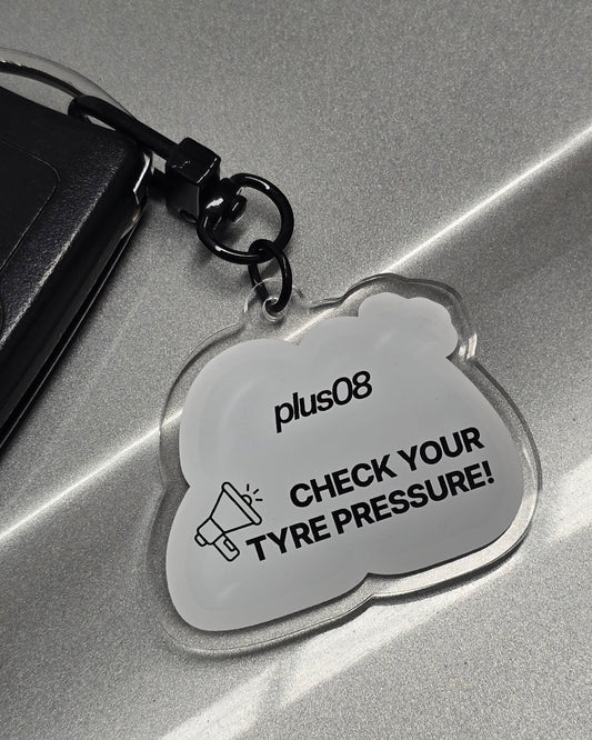 "+08" Bubble Logo Key Chain