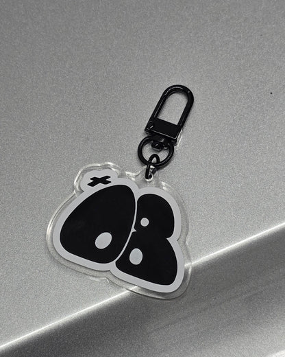 "+08" Bubble Logo Key Chain