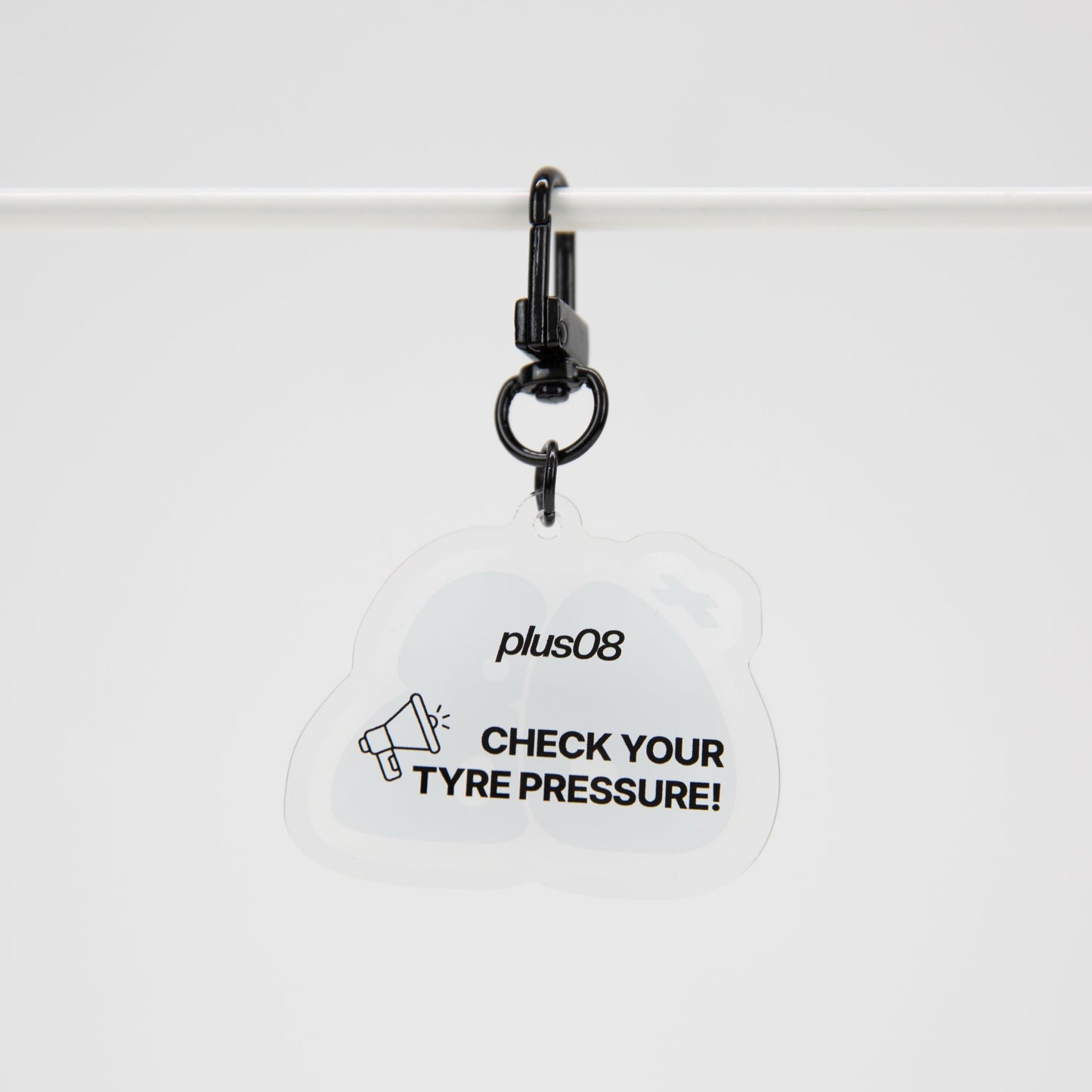 "+08" Bubble Logo Key Chain