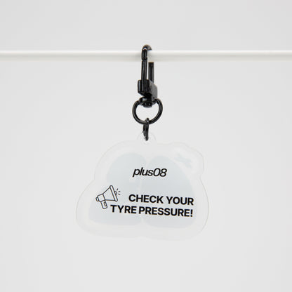 "+08" Bubble Logo Key Chain